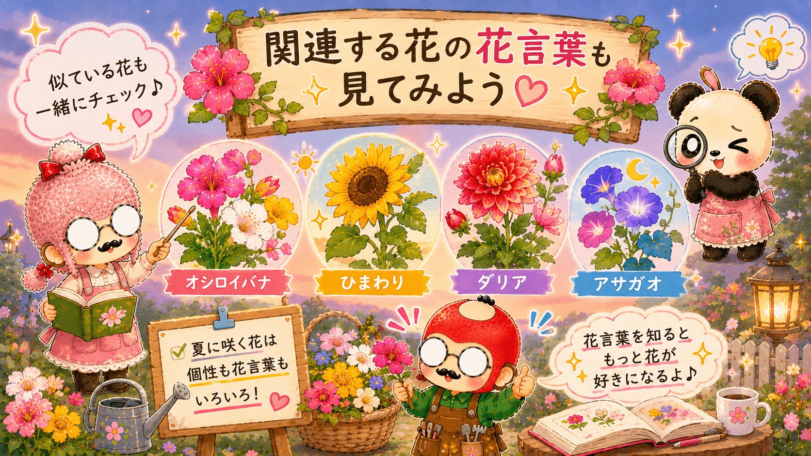 オシロイバナに関連する夏の花