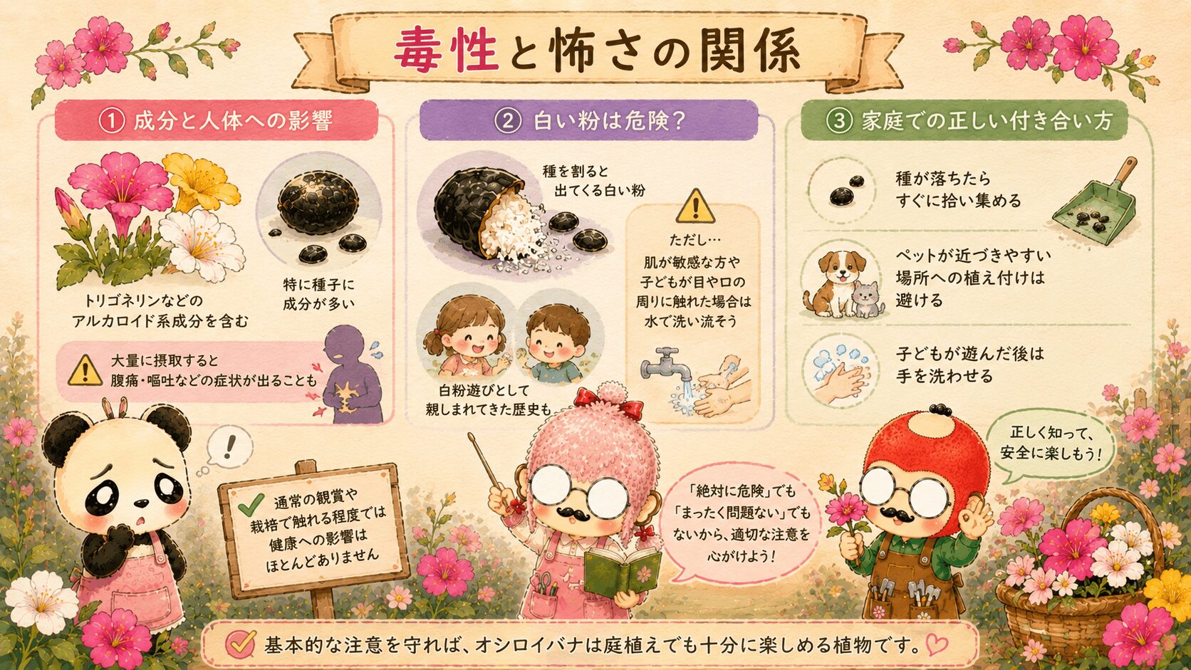 オシロイバナの毒性と怖さ