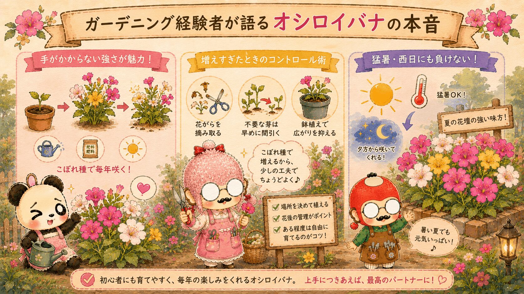 ガーデニングとオシロイバナ