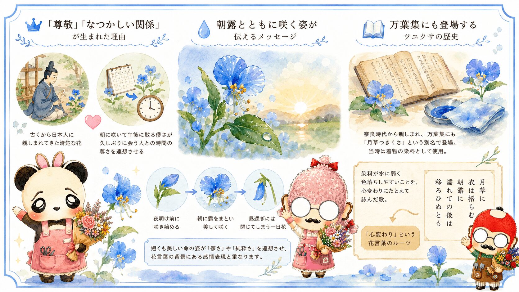 ツユクサの花言葉の由来