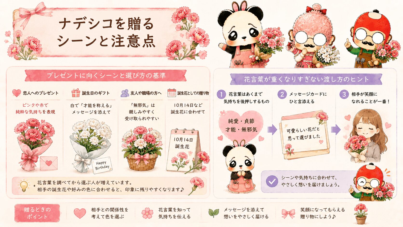 ナデシコを贈るシーン