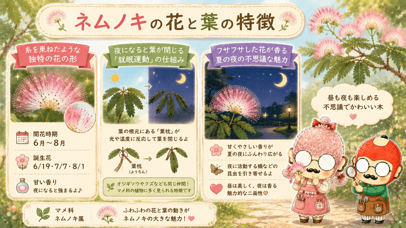 ネムノキの花と葉の魅力