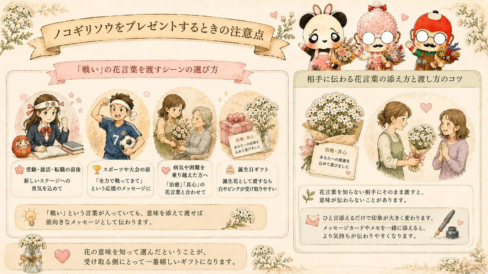 ノコギリソウを贈る時の注意点