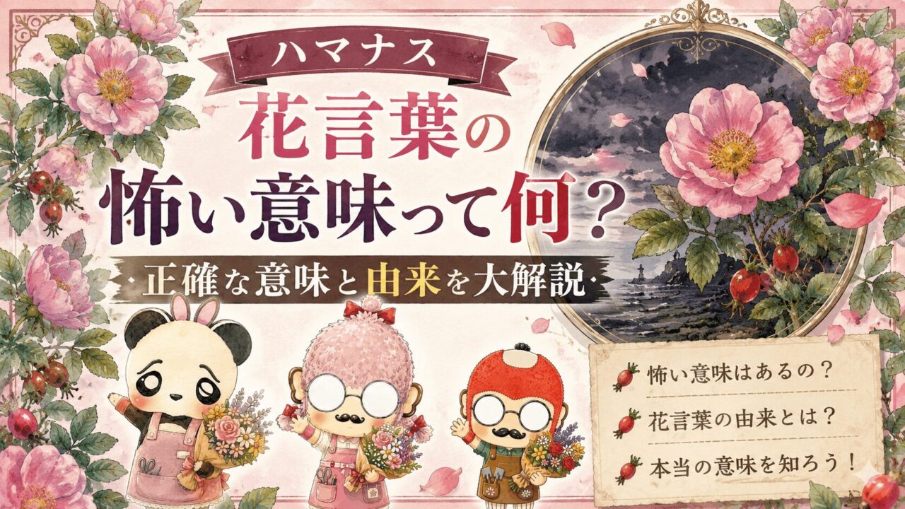 ハマナス花言葉の怖い意味って何?正確な意味と由来を大解説