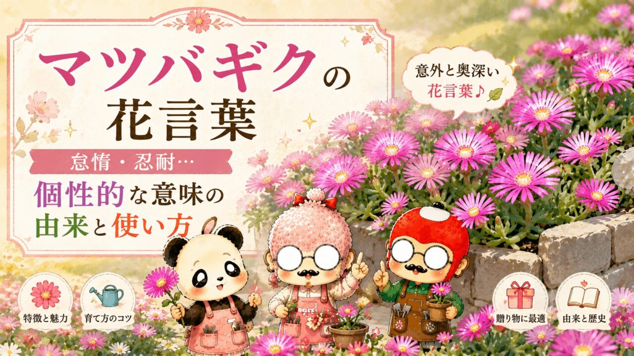 マツバギクの花言葉|怠惰・忍耐…個性的な意味の由来と使い方
