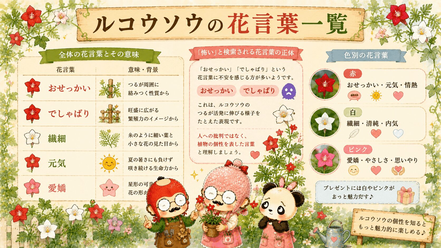 ルコウソウの花言葉一覧