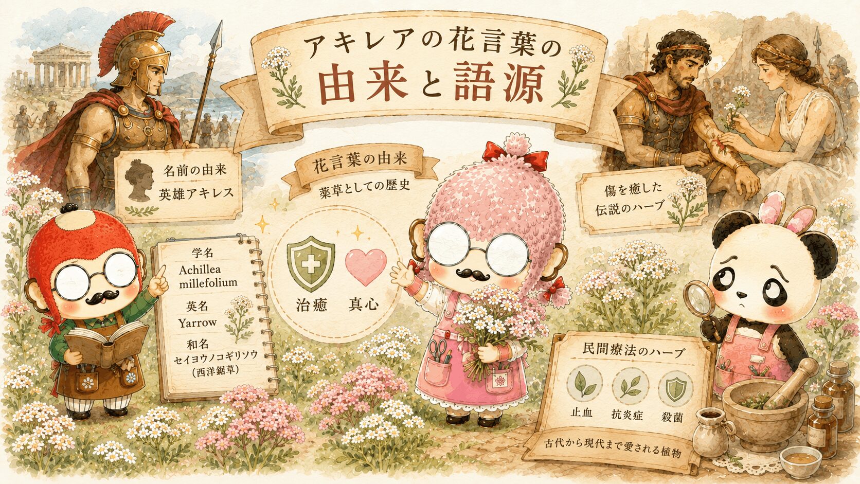 アキレアの花言葉の由来
