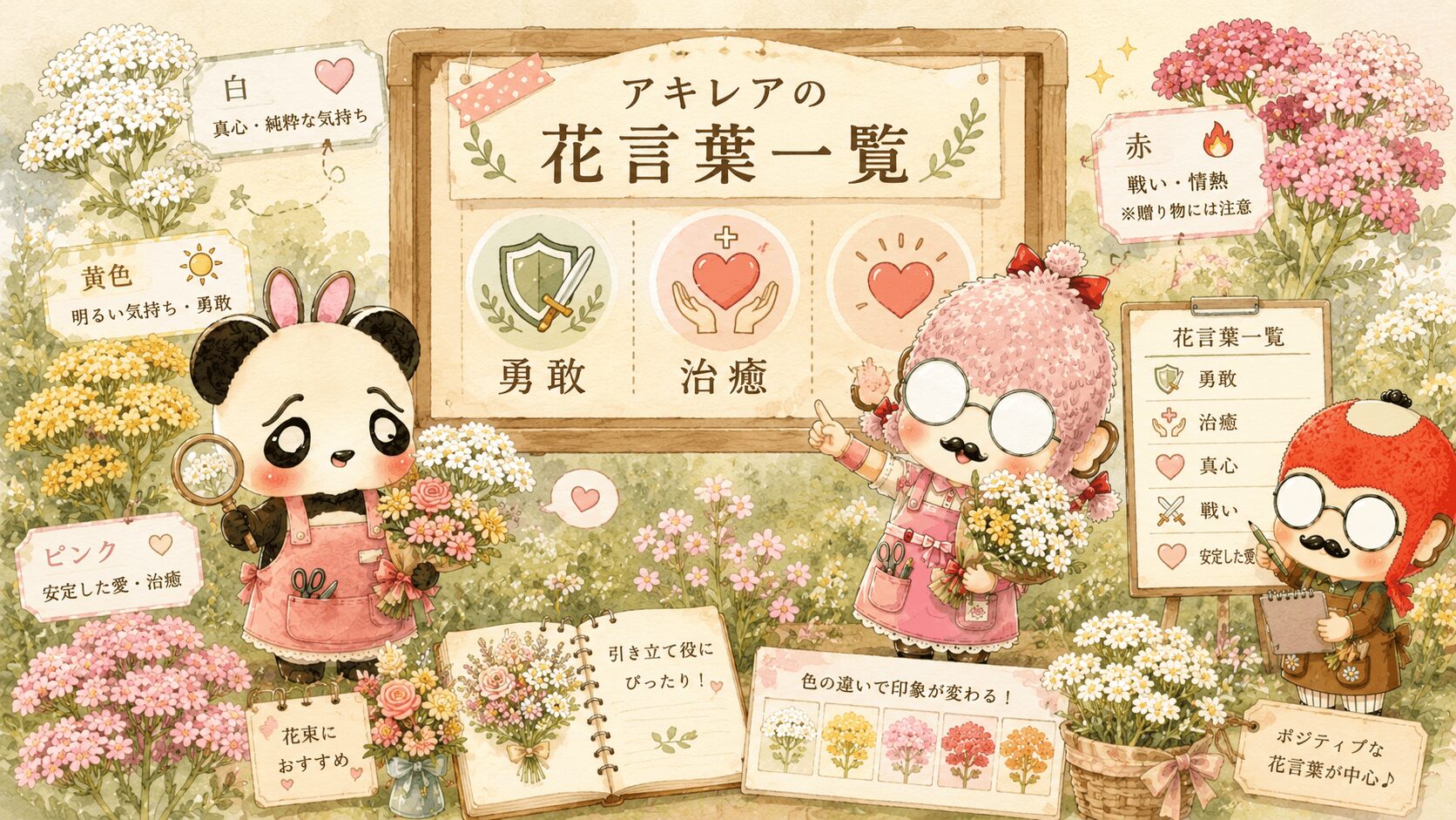 アキレアの花言葉一覧