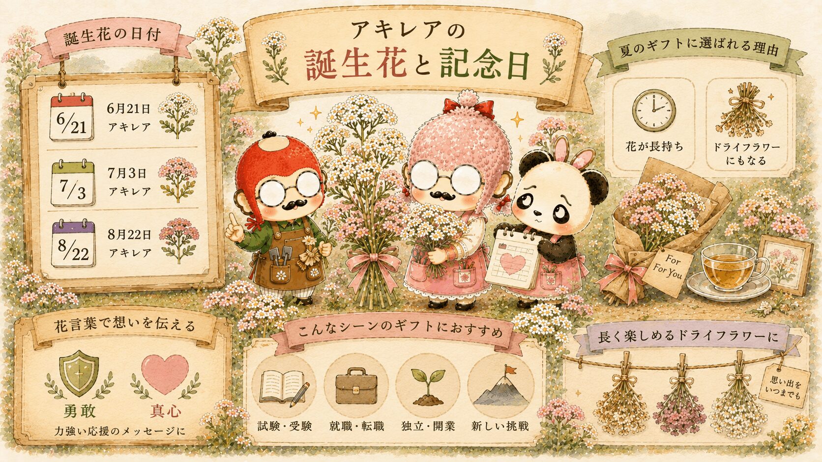 アキレアの誕生花と記念日