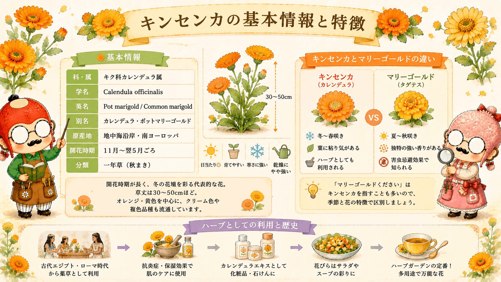 キンセンカの基本情報