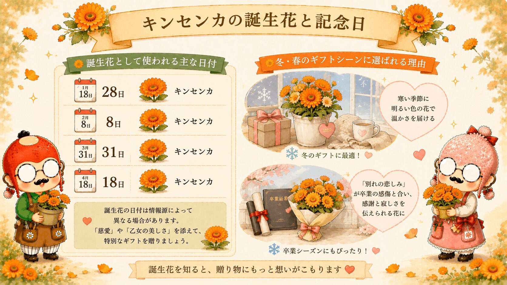キンセンカの誕生花