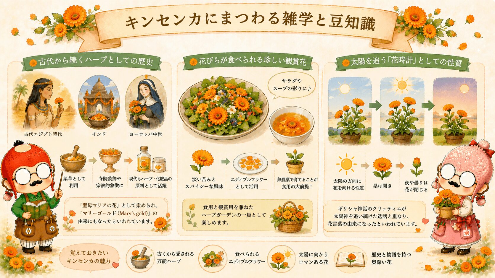 キンセンカの雑学や豆知識