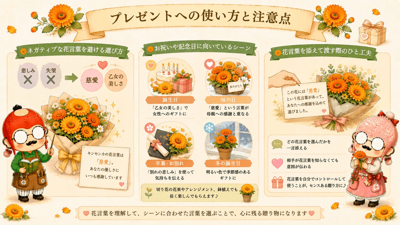 キンセンカをプレゼント