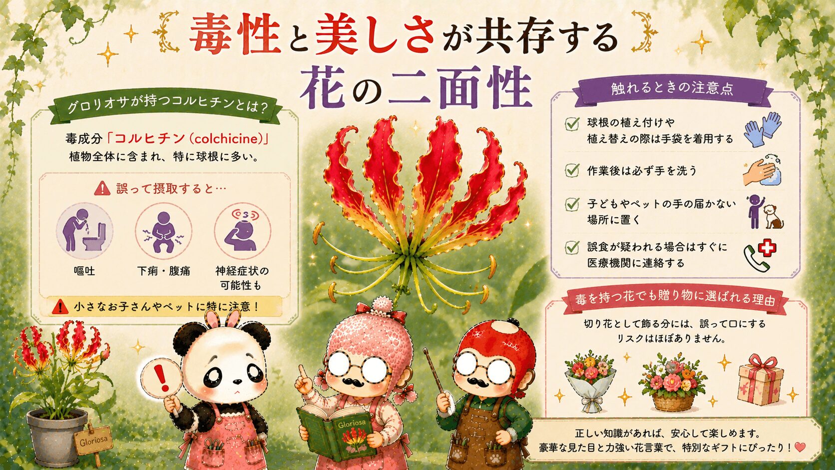 グロリオサの毒性と魅力