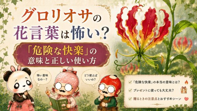 グロリオサの花言葉は怖い？「危険な快楽」の意味と正しい使い方