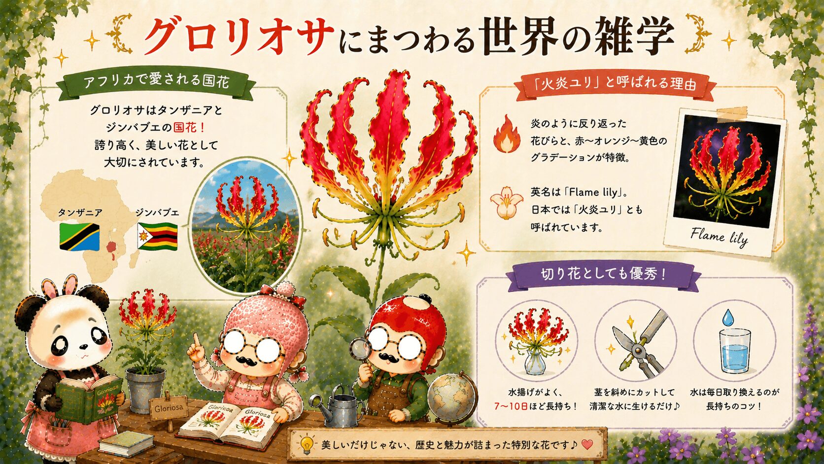 グロリオサの雑学
