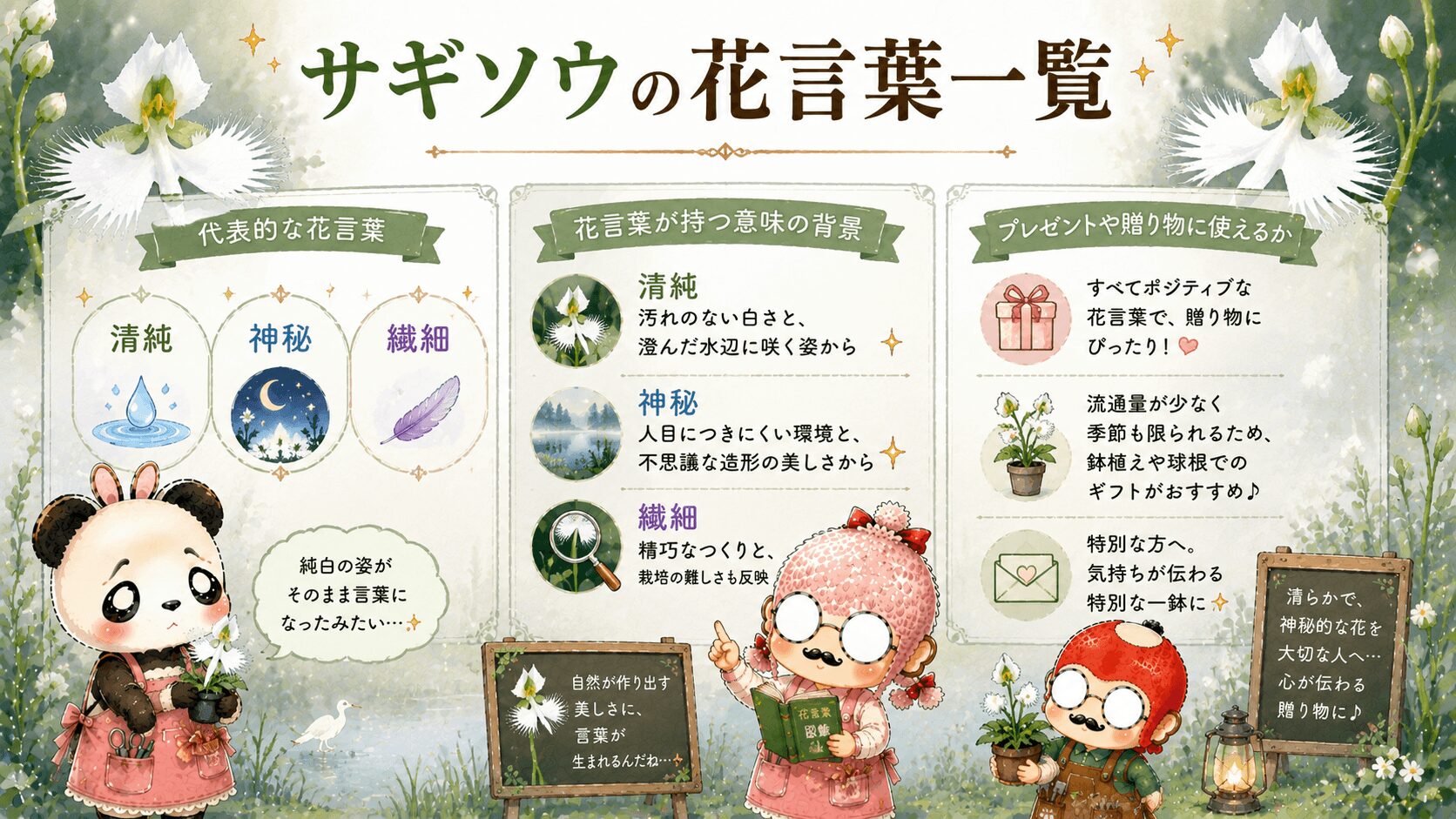 サギソウの花言葉一覧