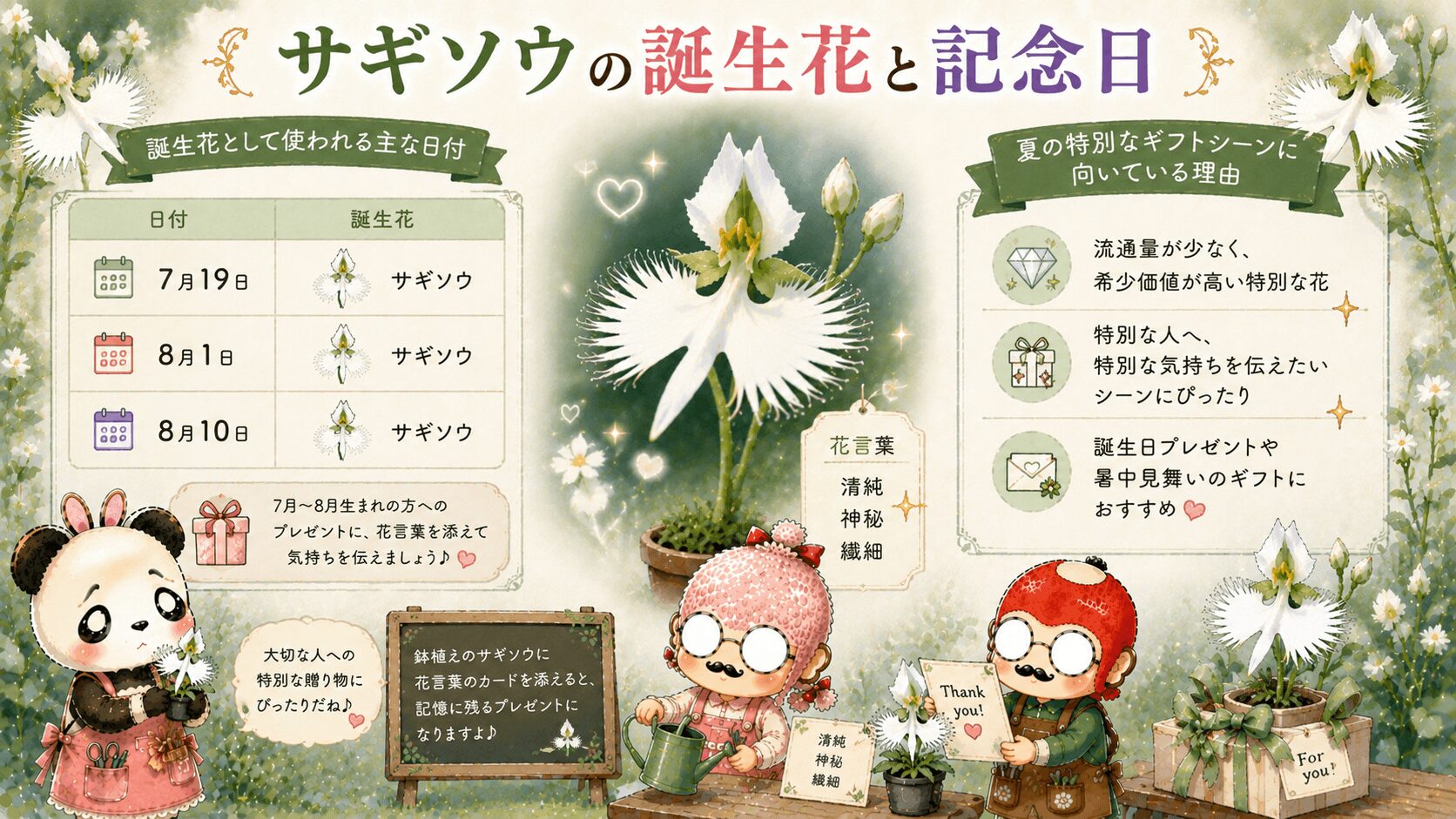 サギソウの誕生花と記念日