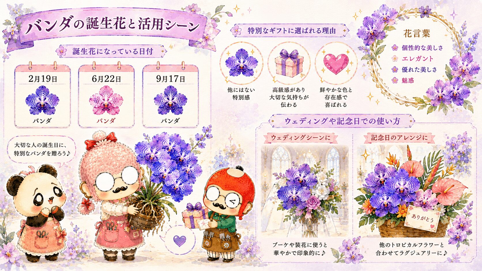 バンダの誕生花と活用シーン