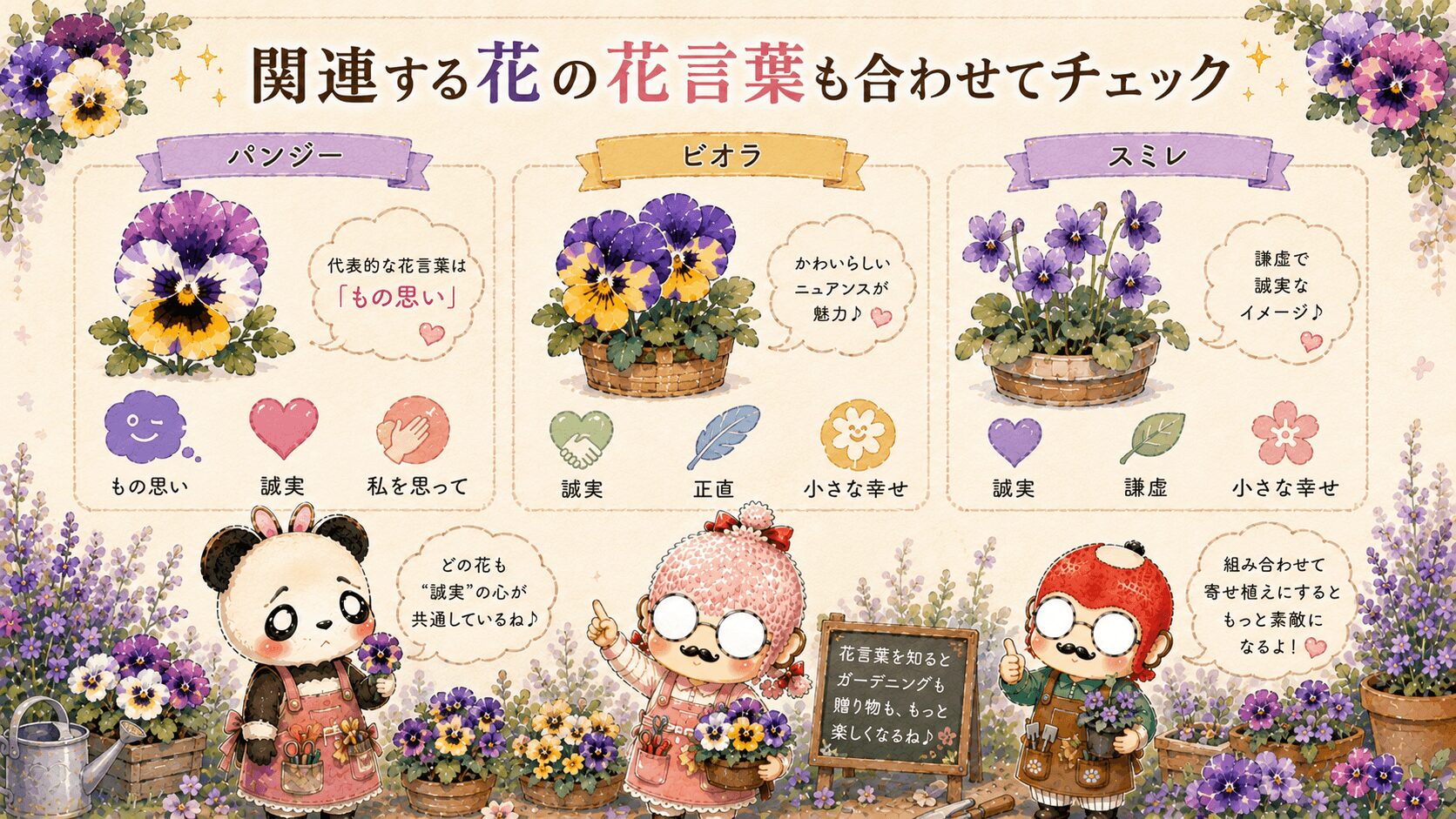 パンジーと似ている花