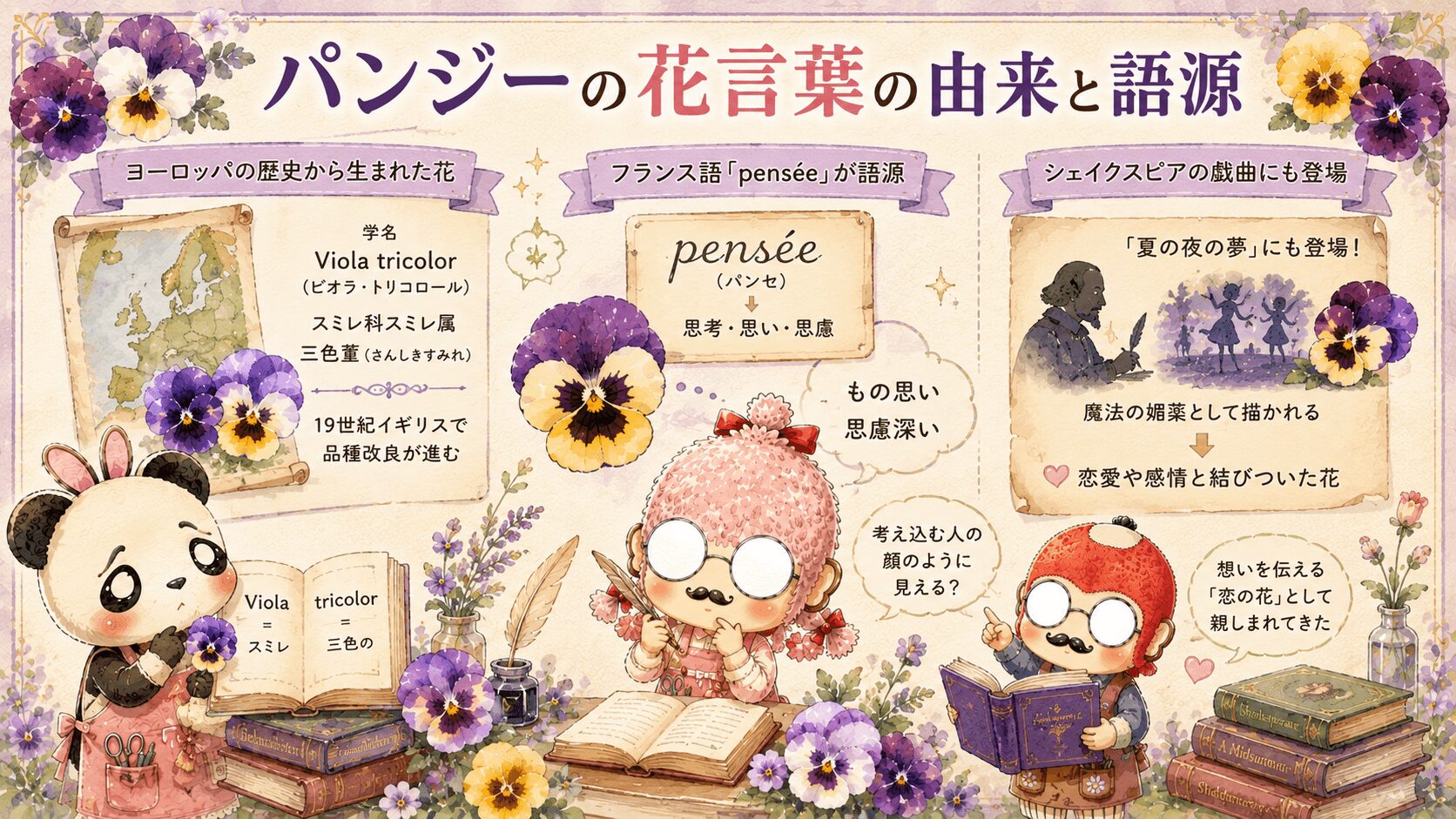 パンジーの花言葉の由来