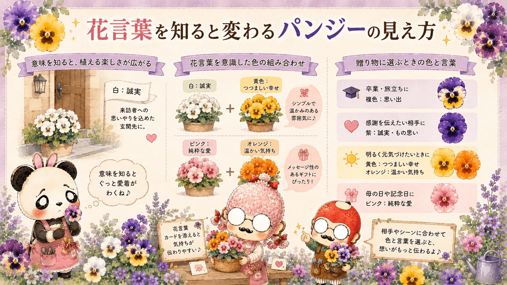 パンジーの花言葉ガイド