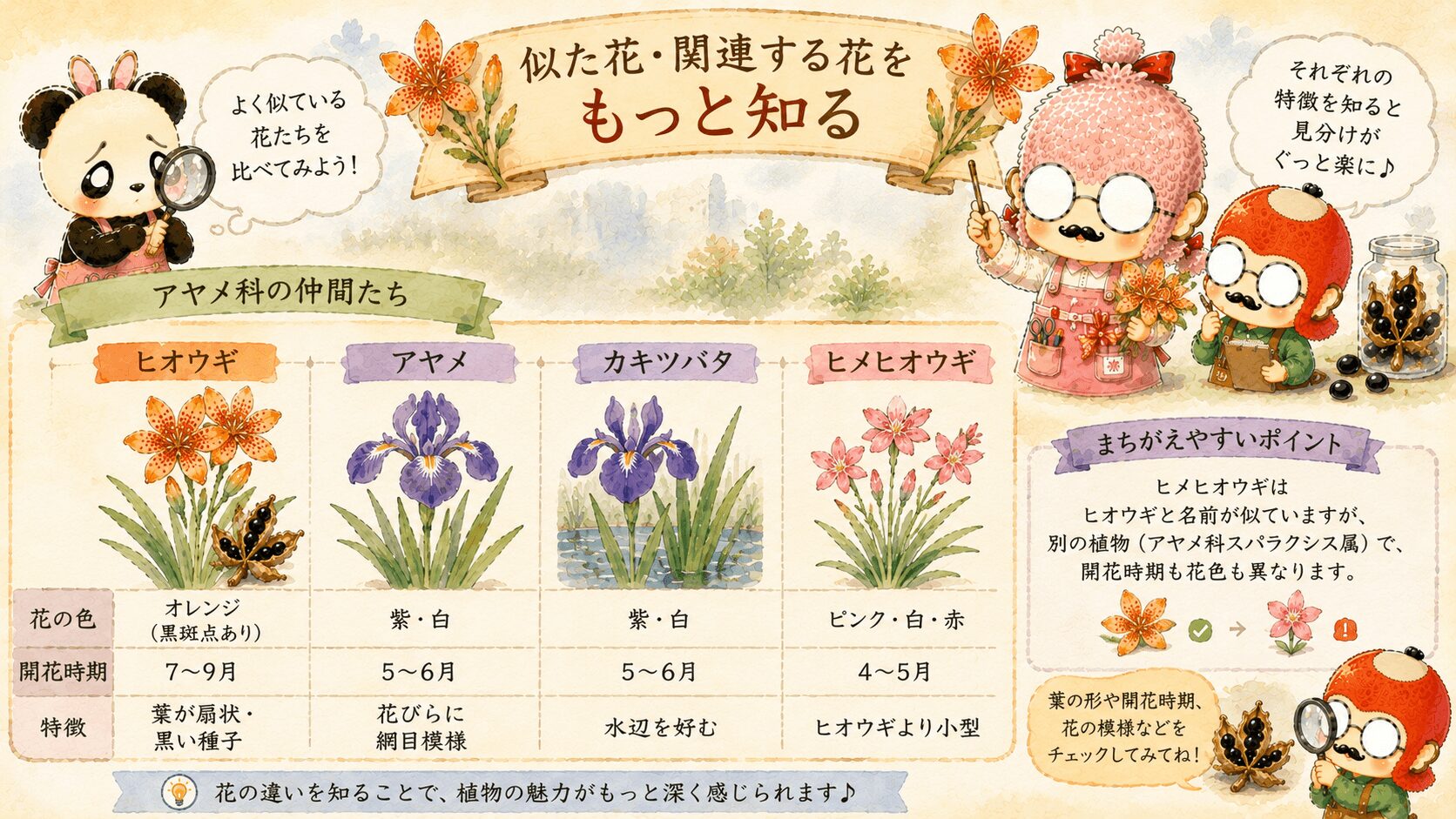 ヒオウギと似た花