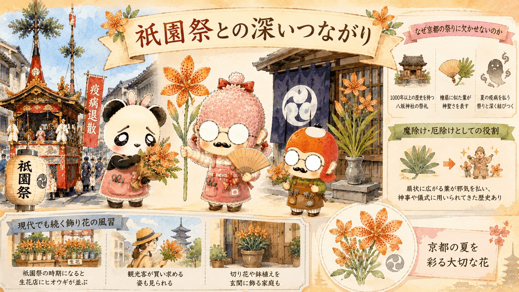ヒオウギと祇園祭のつながり
