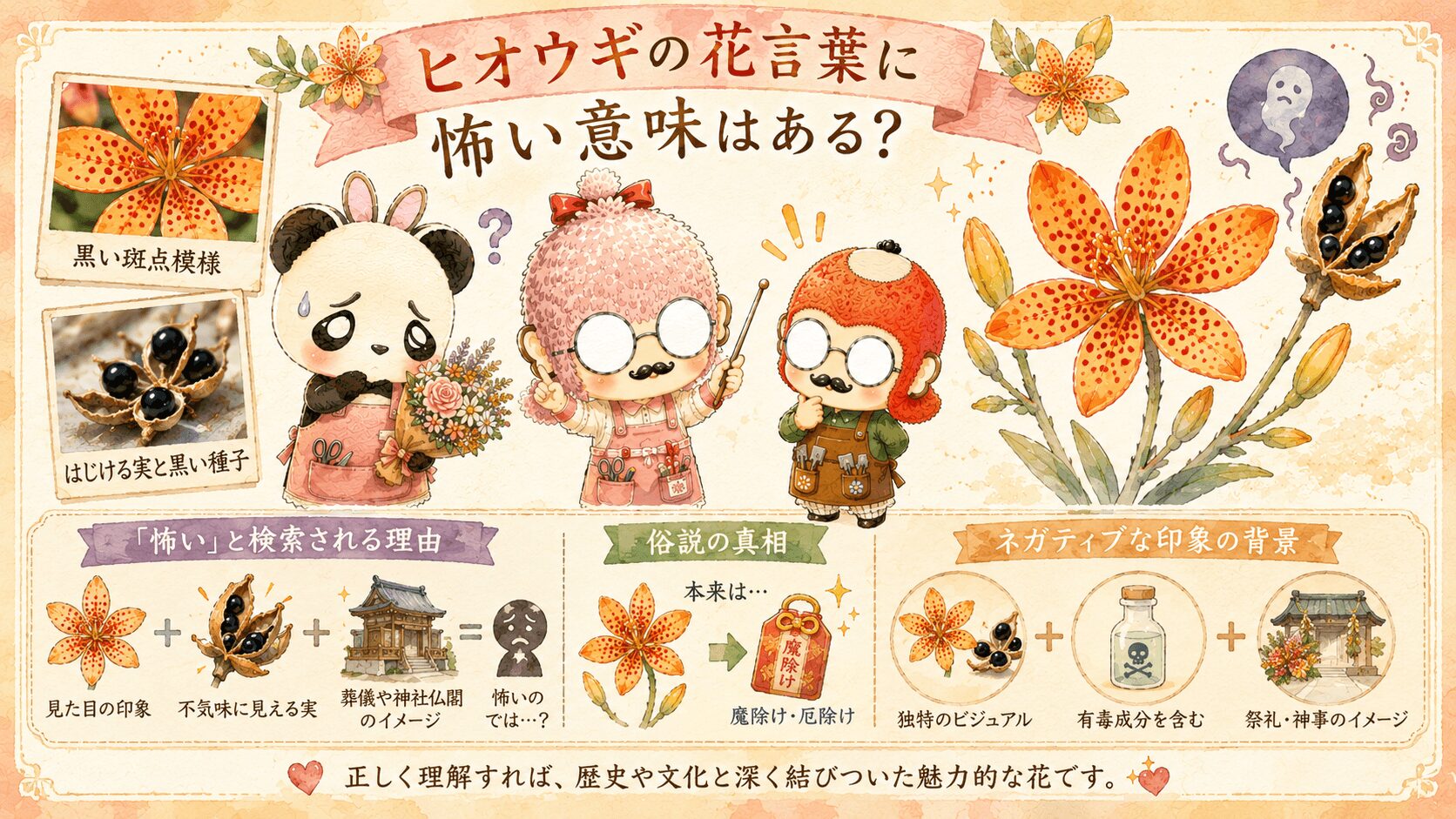 ヒオウギの花言葉は怖い？