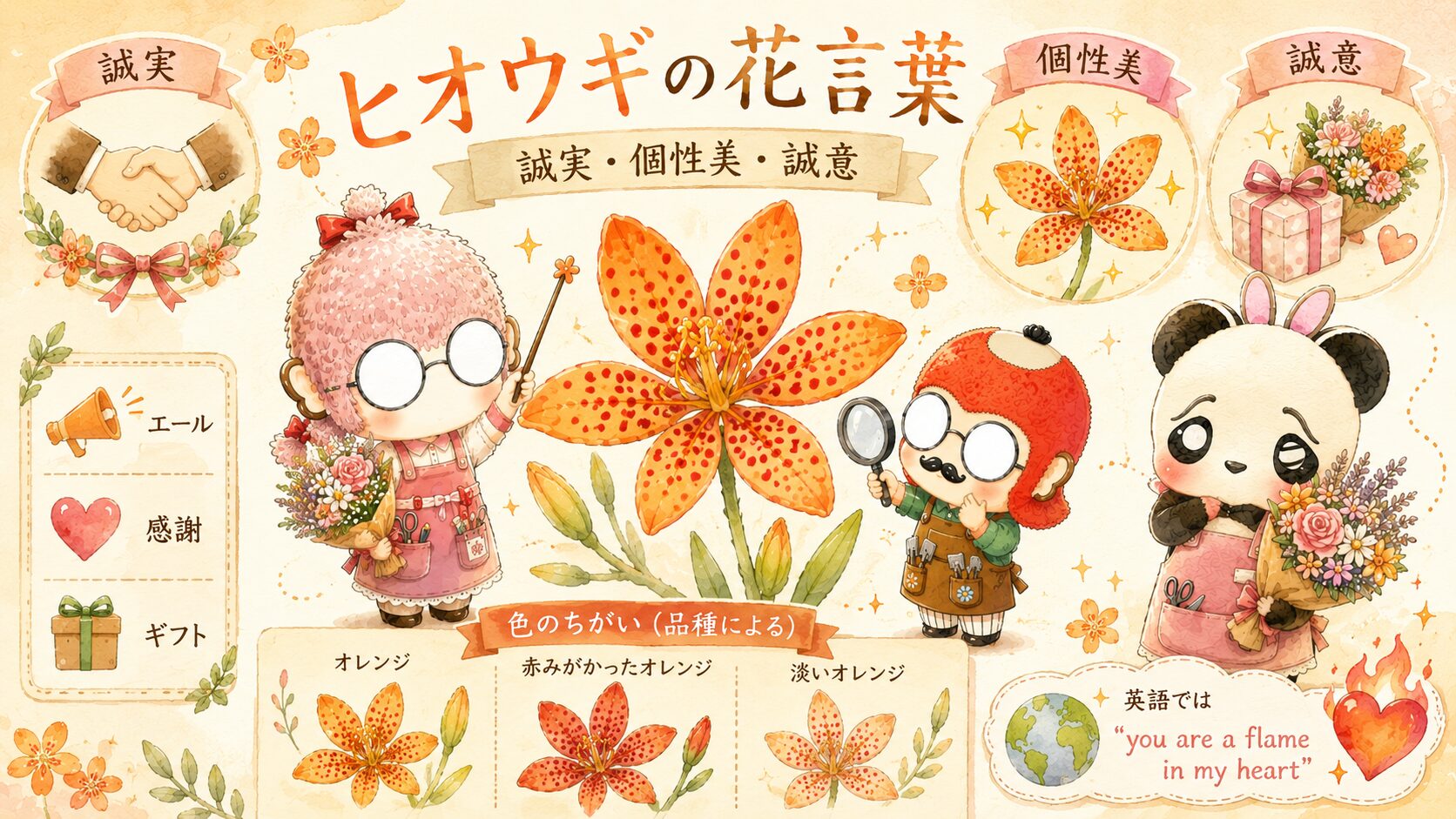 ヒオウギの花言葉一覧