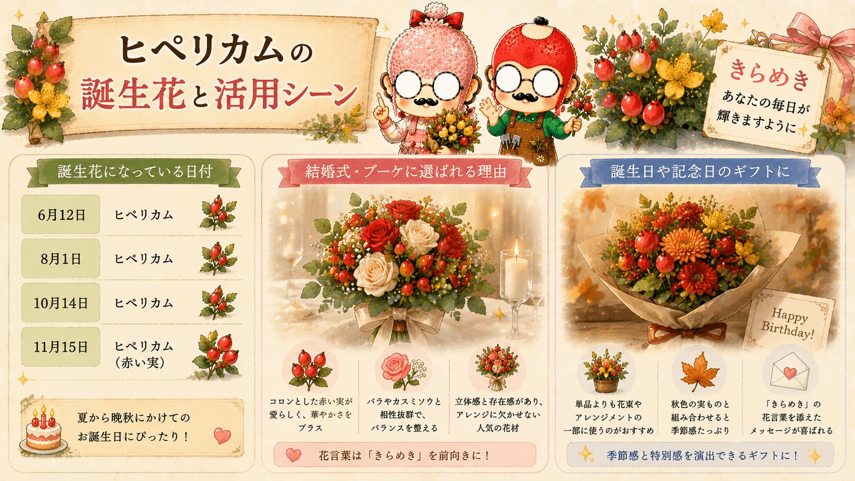 ヒペリカムの誕生花