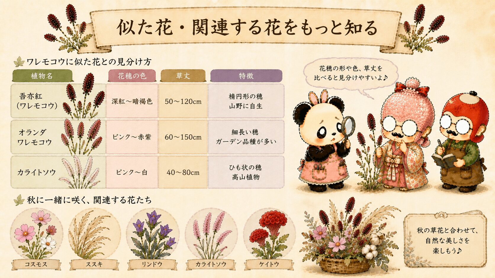 吾亦紅と似ている花
