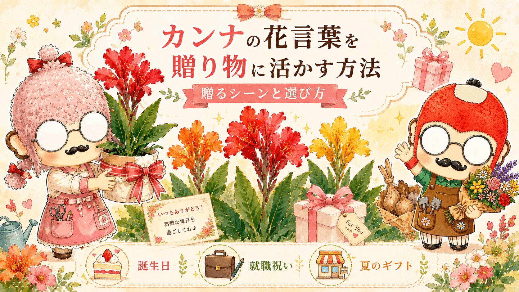 カンナの花言葉を贈る時に活かす方法