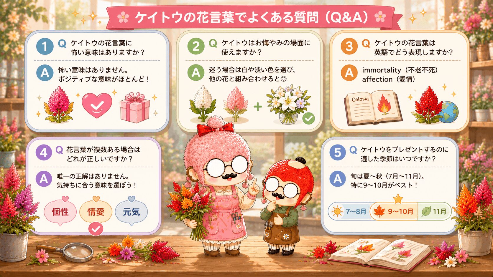 ケイトウの花言葉でよくある質問