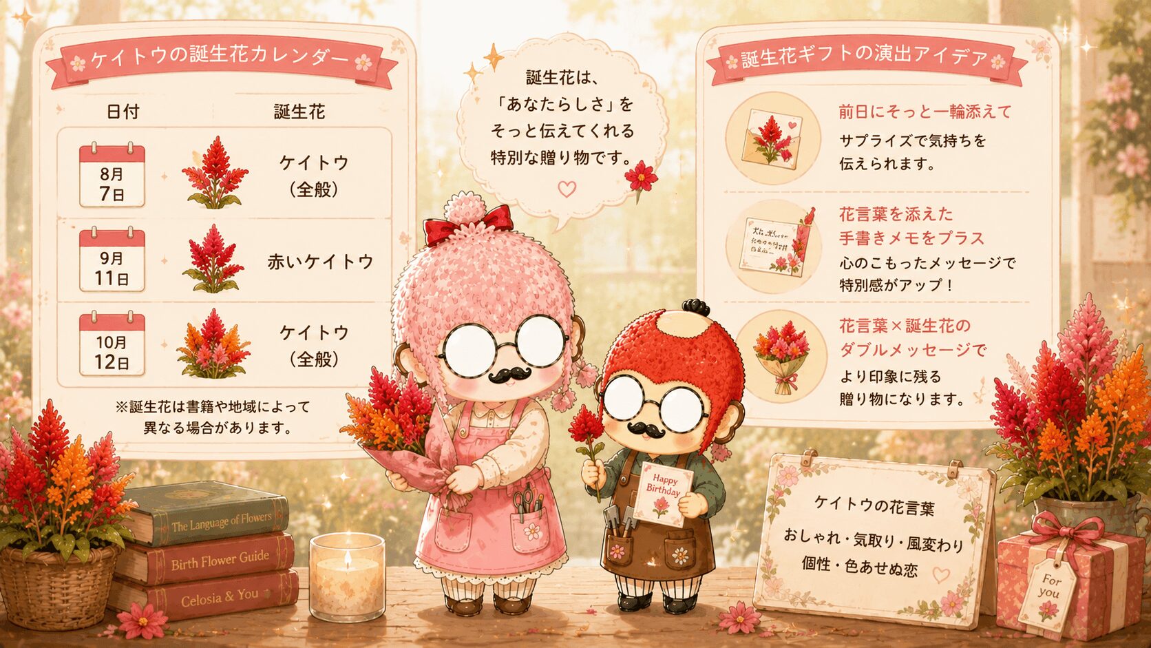 ケイトウの花言葉と誕生花