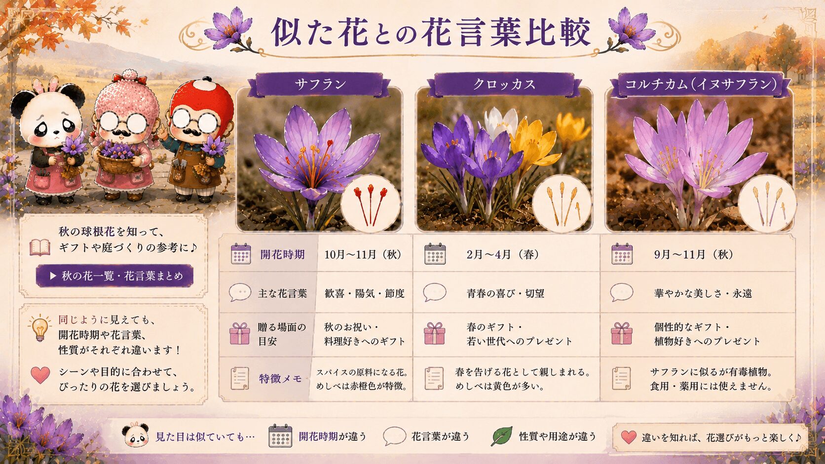 サフランの花言葉と似た花
