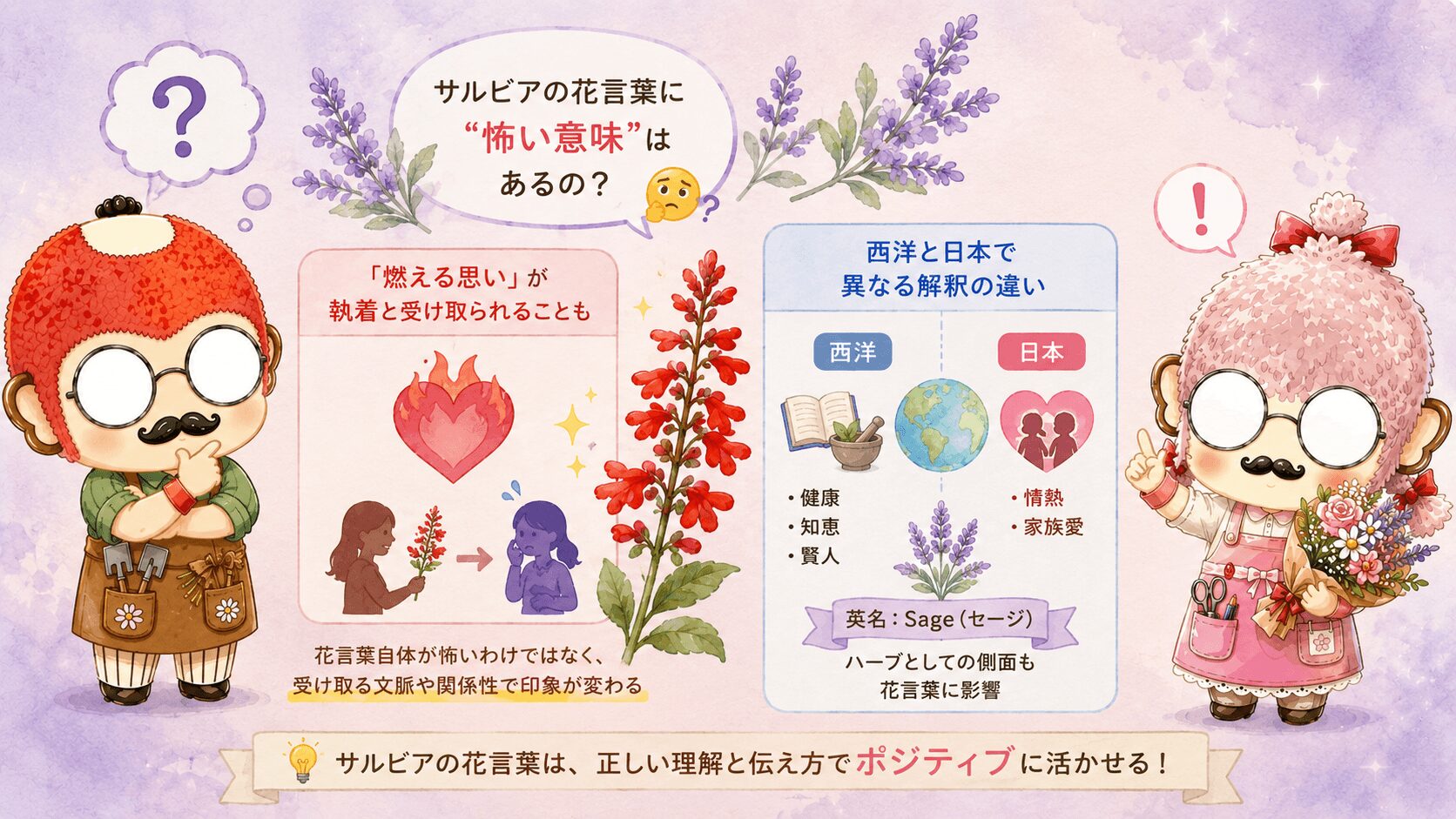サルビアの花言葉は怖いの？