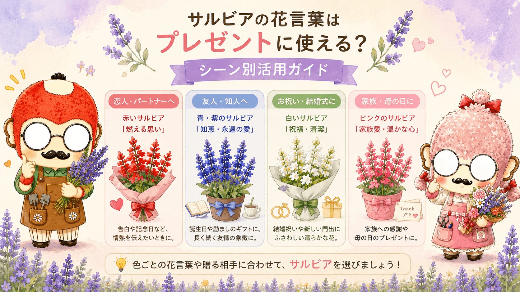 サルビアをプレゼント