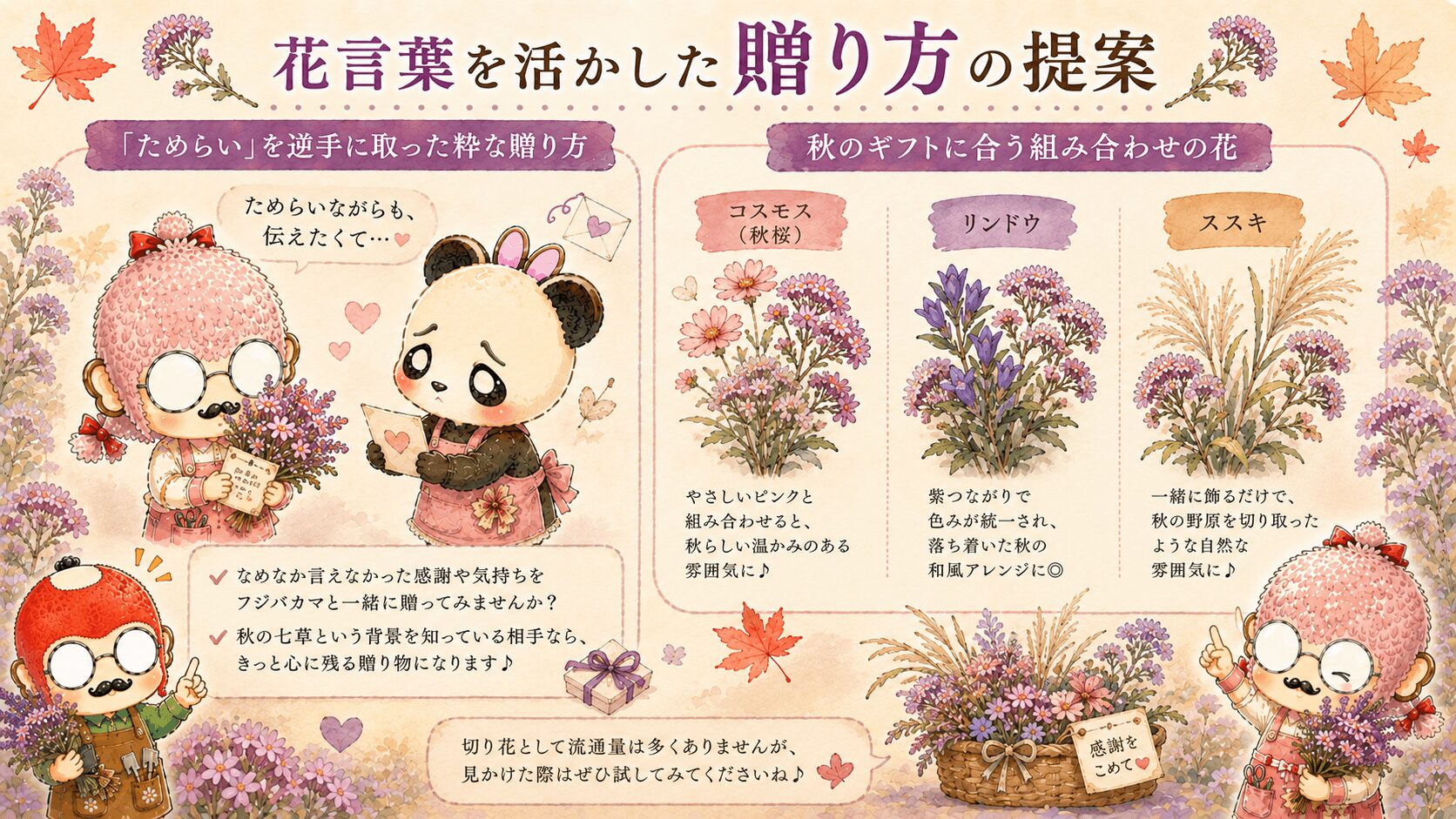 フジバカマの花言葉を活かした贈り方
