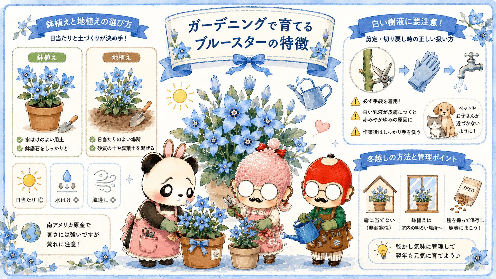 ブルースターとガーデニング