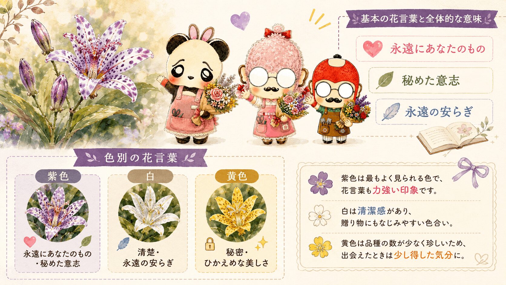 ホトトギスの花言葉一覧