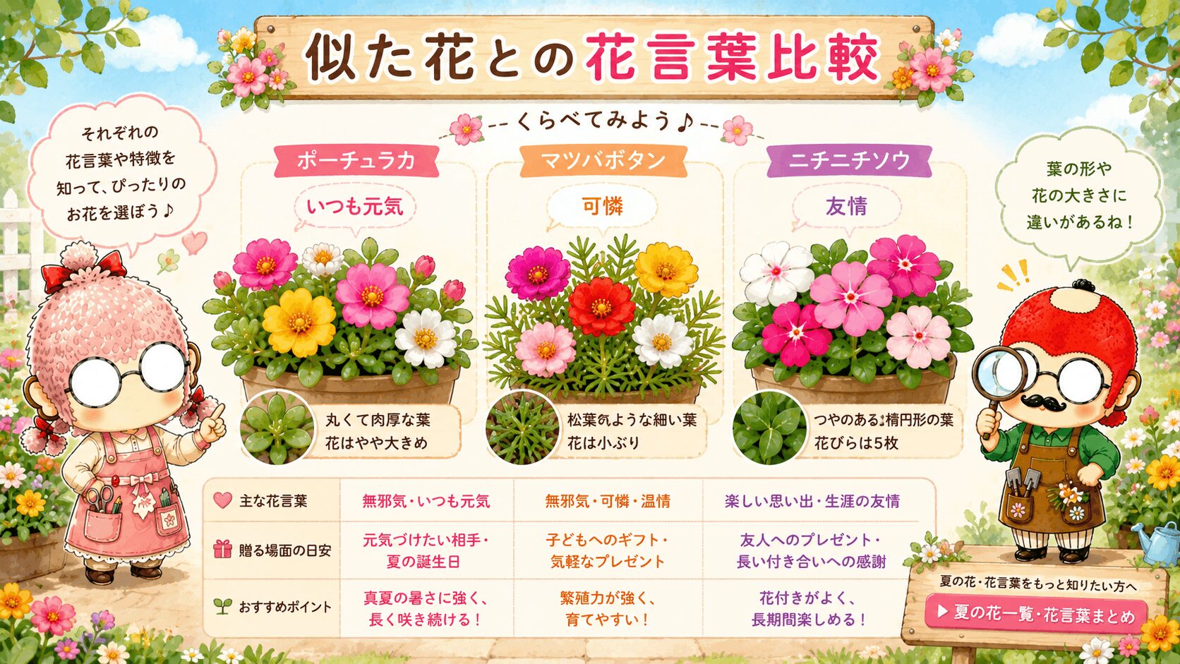 ポーチュラカの花言葉に似た花