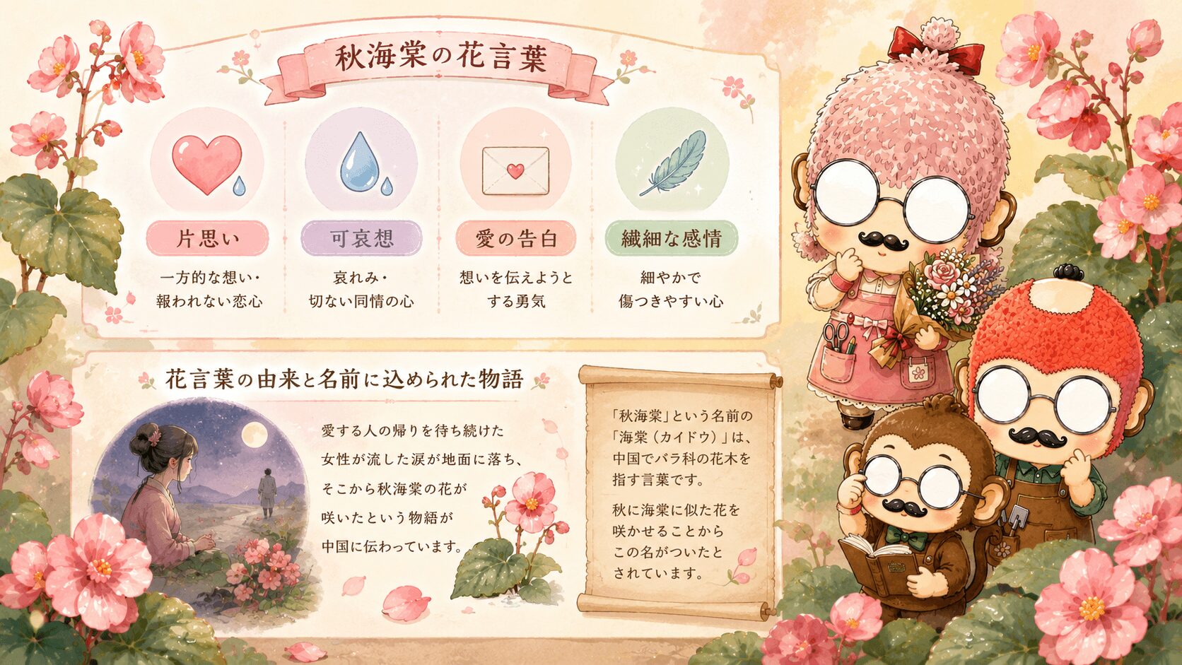 秋海棠の花言葉一覧