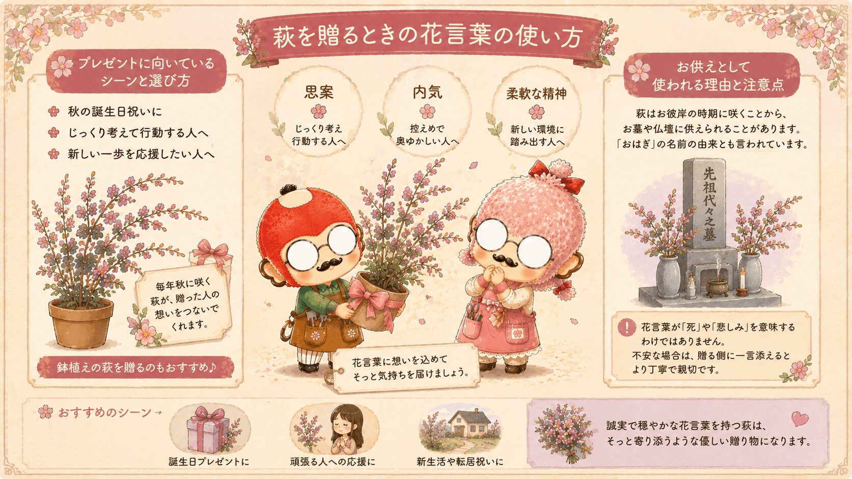 花言葉を活かした萩の贈り方