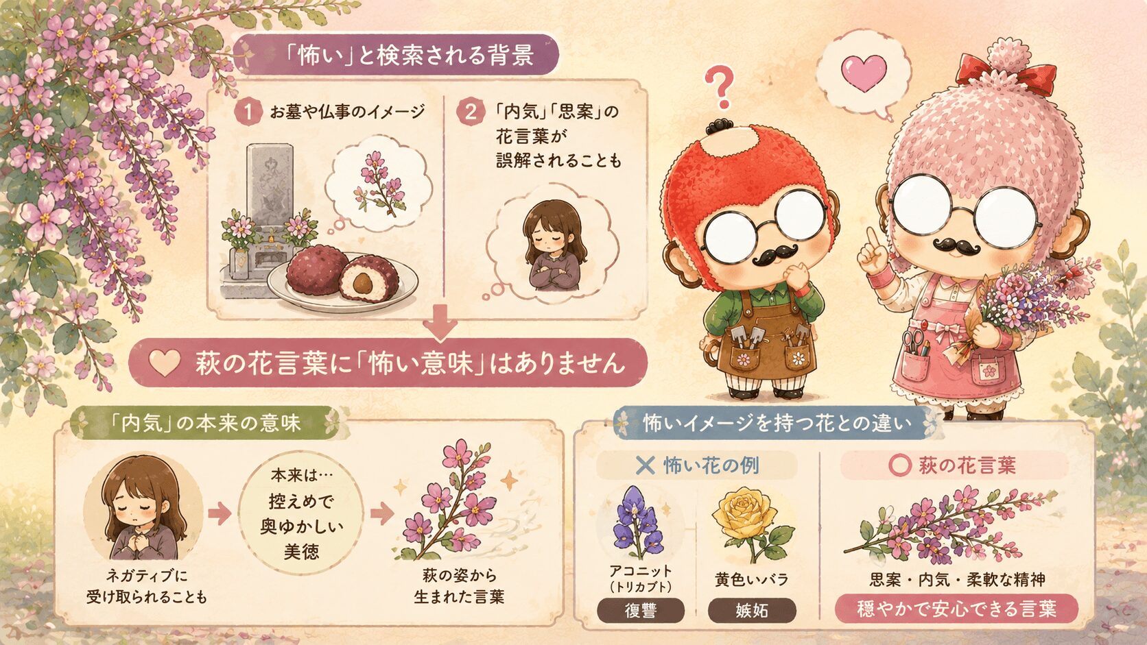萩の花言葉は怖いの？