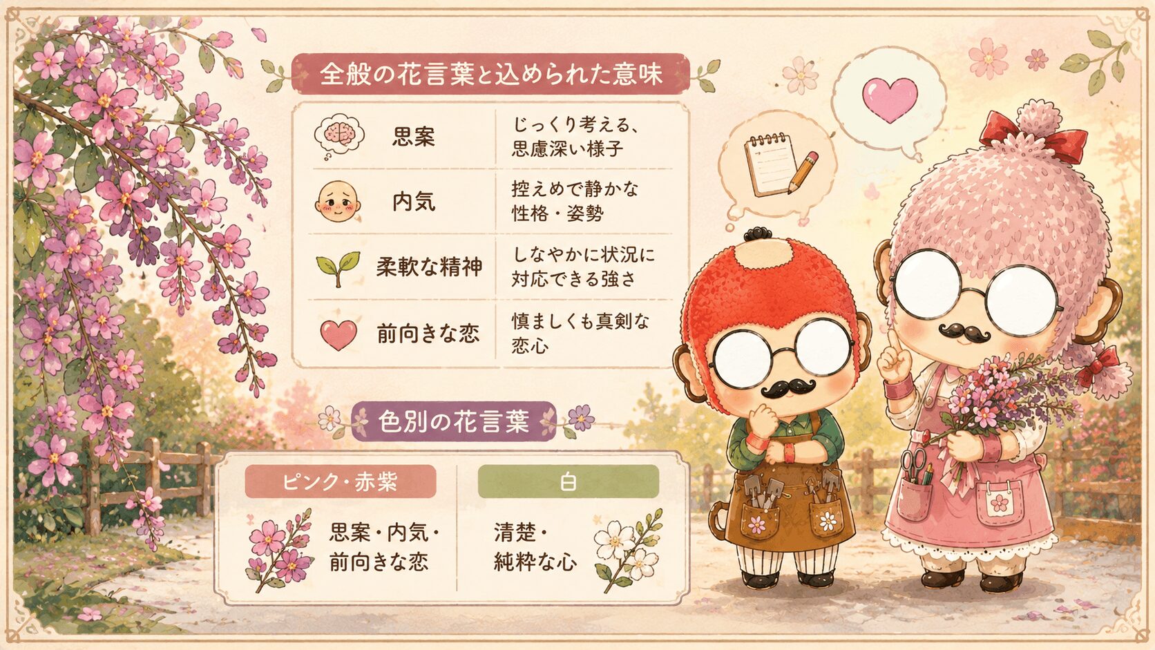 萩の花言葉一覧