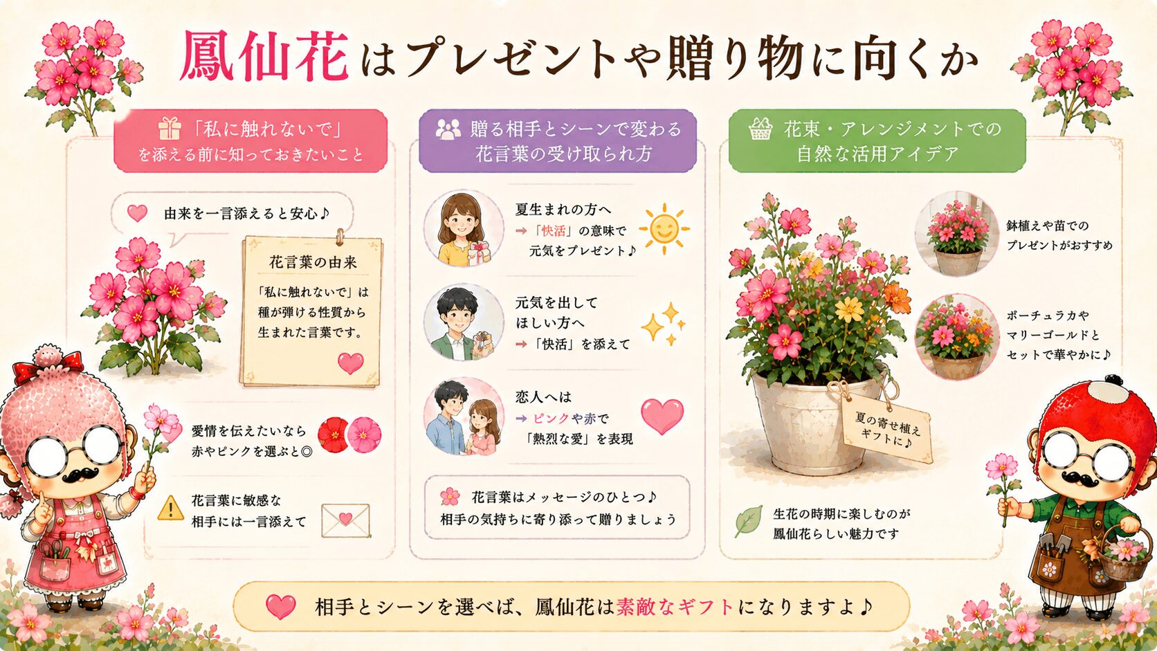 鳳仙花の花言葉を活かした贈り方