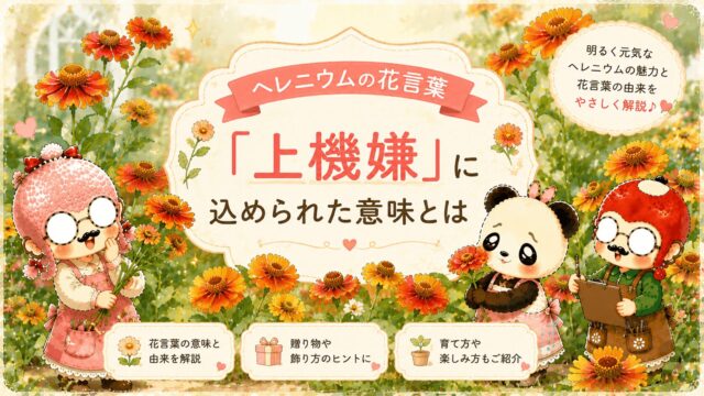 ヘレニウムの花言葉「上機嫌」に込められた意味とは