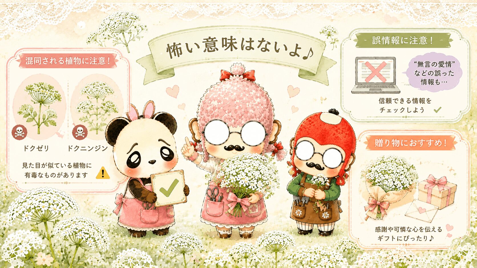 レースフラワーの花言葉は怖いのか