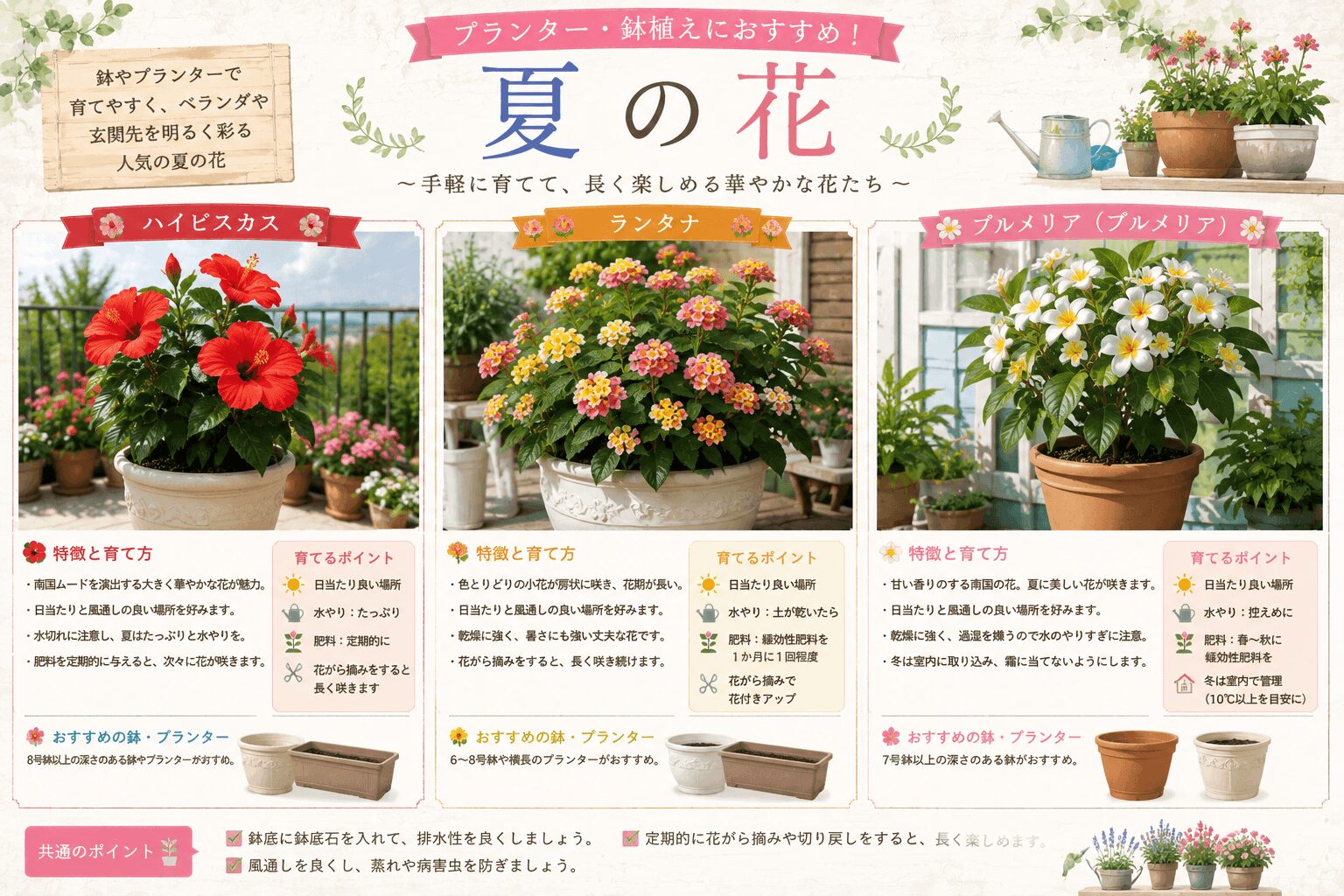 プランター・鉢植えにおすすめの夏の花